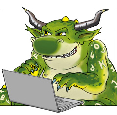 Lurs tippt am Computer.